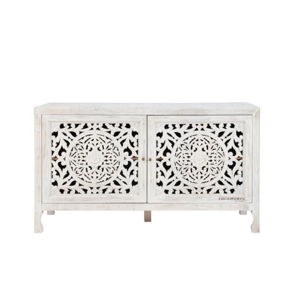 Yepa Wooden Cabinet for Storage (White Distress)