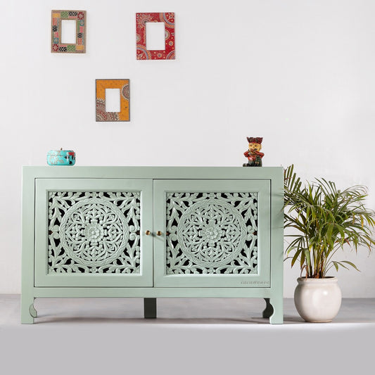 Yepa Wooden Cabinet for Storage (Green Ela)