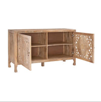 Yepa Wooden Cabinet for Storage (Natural Finish)