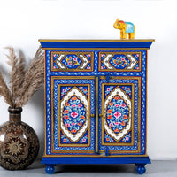 Biven Wooden Handpainted Cabinet with Drawers (Model 2)