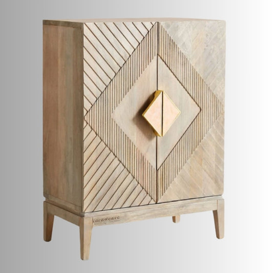 Eisth Wooden Designer Cabinet (Natural)