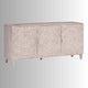 Kherka Wooden Carved Sideboard (Off White Distress)