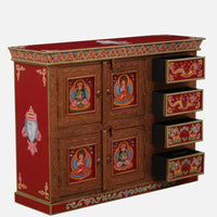 Drago Wooden Handpainted Sideboard Cabinet