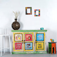 Drishya Wooden Handpainted Sideboard