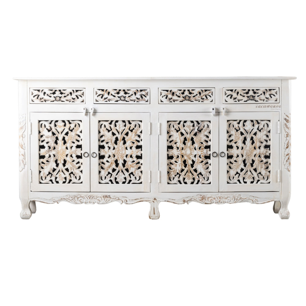 Atena Wooden Sideboard for Storage (White Distress)