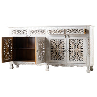 Atena Wooden Sideboard for Storage (White Distress)