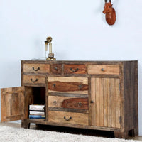 Ulof Wooden Antique Sideboard for Storage (Antique Brown)