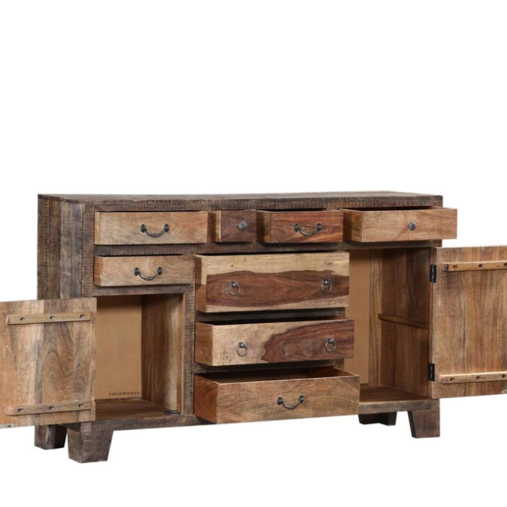 Ulof Wooden Antique Sideboard for Storage (Antique Brown)