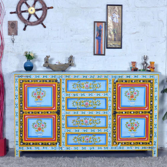 Wofi Wooden Handpainted Sideboard for Storage