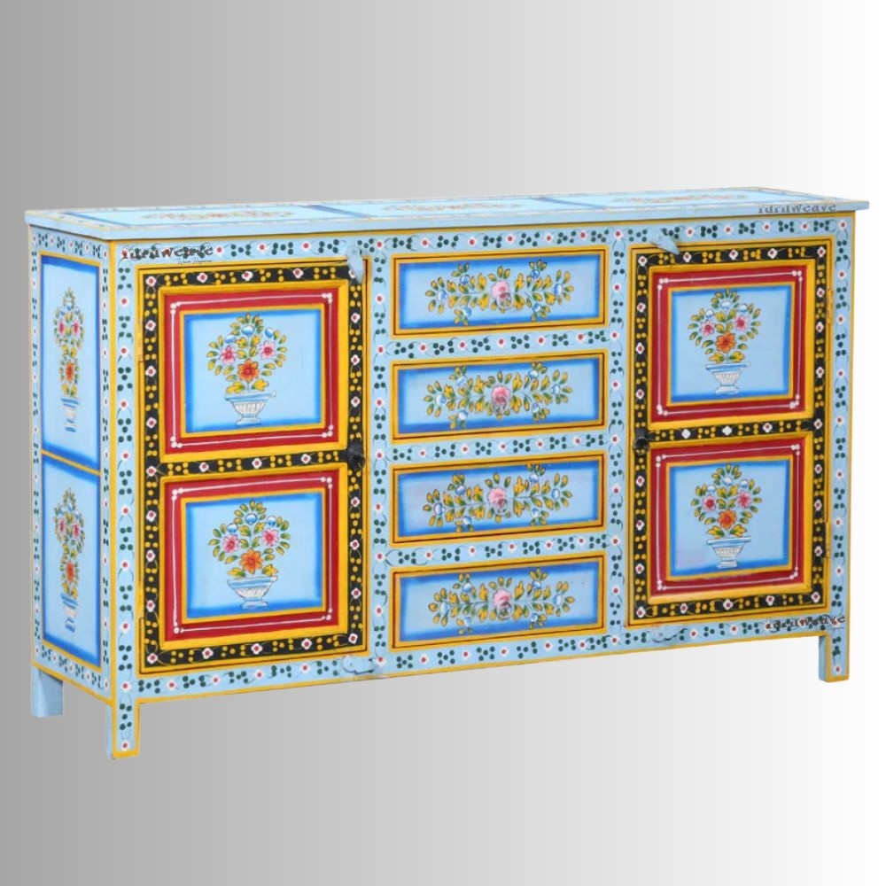 Wofi Wooden Handpainted Sideboard for Storage