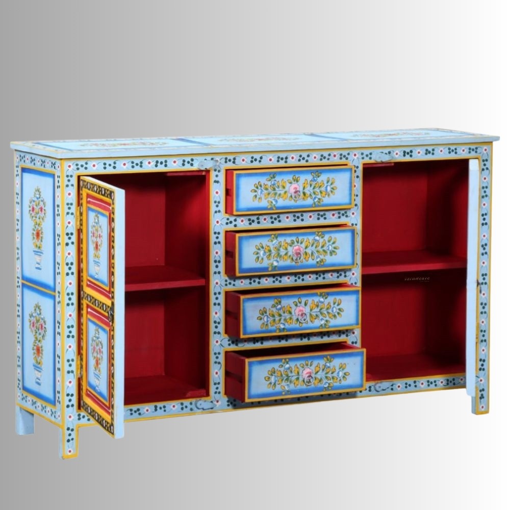 Wofi Wooden Handpainted Sideboard for Storage