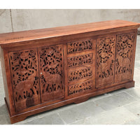 Sevena Wooden Carved Sideboard with drawers (Teak)