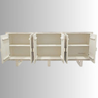 Kelki Wooden Carved Cabinet (White Distress)