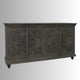 Sasika Wooden Carved Sideboard (Dark Grey)