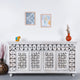 Eistha Wooden Carved Sideboard (White Distress)