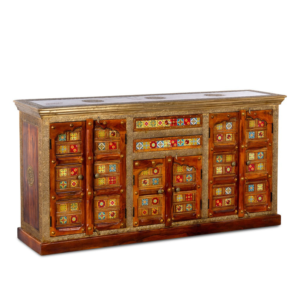 Chokat Wooden Tradtional Brass Fitted Sideboard