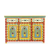 Khusb Wooden Handpainted Sideboard