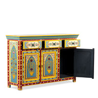 Khusb Wooden Handpainted Sideboard