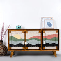 Bunai Handwoven Sideboard (Teak Finish)