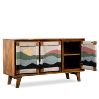 Bunai Handwoven Sideboard (Teak Finish)