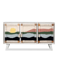 Bunai Handwoven Sideboard (White Distress)