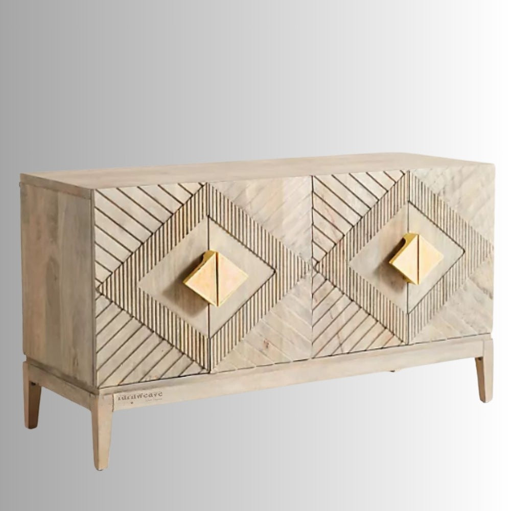 Eisth Wooden Modern Designer Sideboard (Natural)