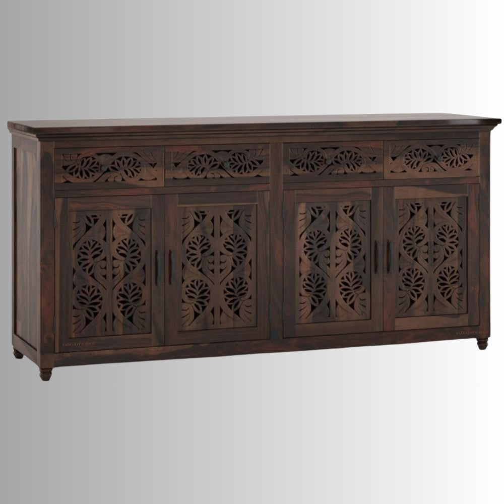 Diva Wooden Carved Sideboard in Sheesham Wood (Walnut)