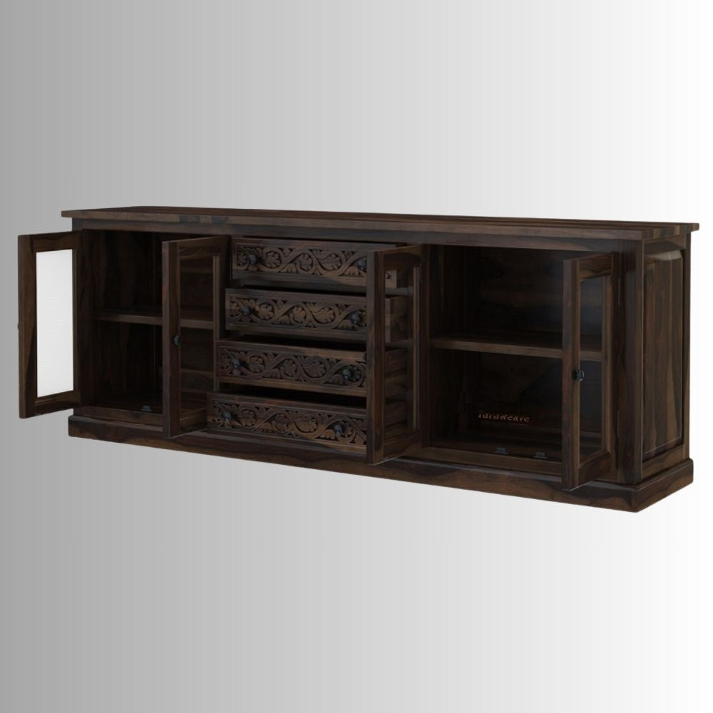 Rezza Wooden Crockery Storage Sideboard (Walnut)