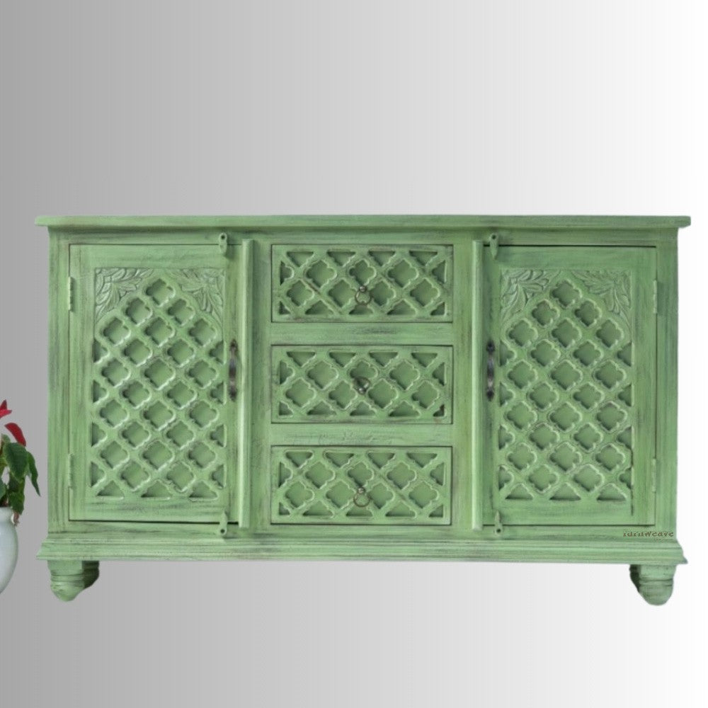 Kitche Wooden Sideboard for Storage (Green)