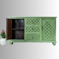 Kitche Wooden Sideboard for Storage (Green)