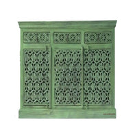 Kenta Wooden Sideboard for Storage (Green Distress)