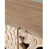 Lotus Sideboard Cabinet for Storage (Natural White Combination)