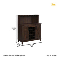 Jeken Wooden Bar Unit (Dark Walnut)