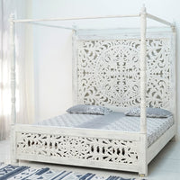 Yuven Wooden Carved Poster Bed