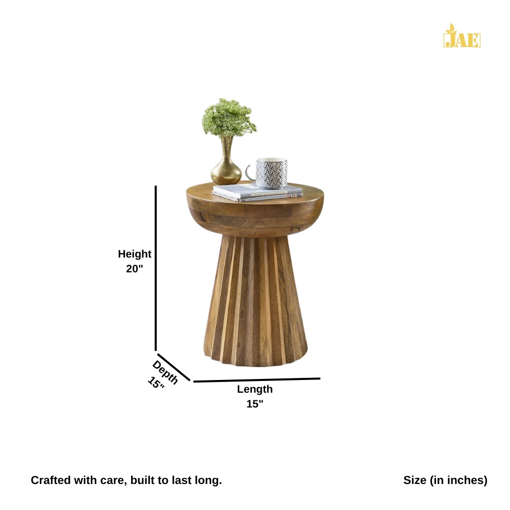 Inke Wooden Side Table (Natural)