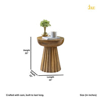 Inke Wooden Side Table (Natural)