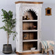 Prima Wooden Carved Book Shelf (White Distress)