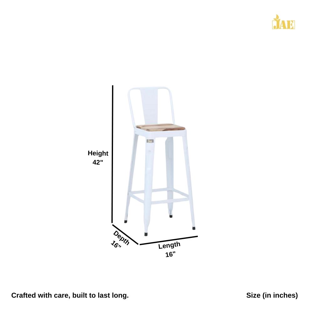 Cevia Metal Powder Coated High Chair (White)