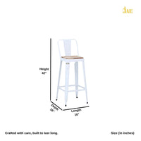 Cevia Metal Powder Coated High Chair (White)