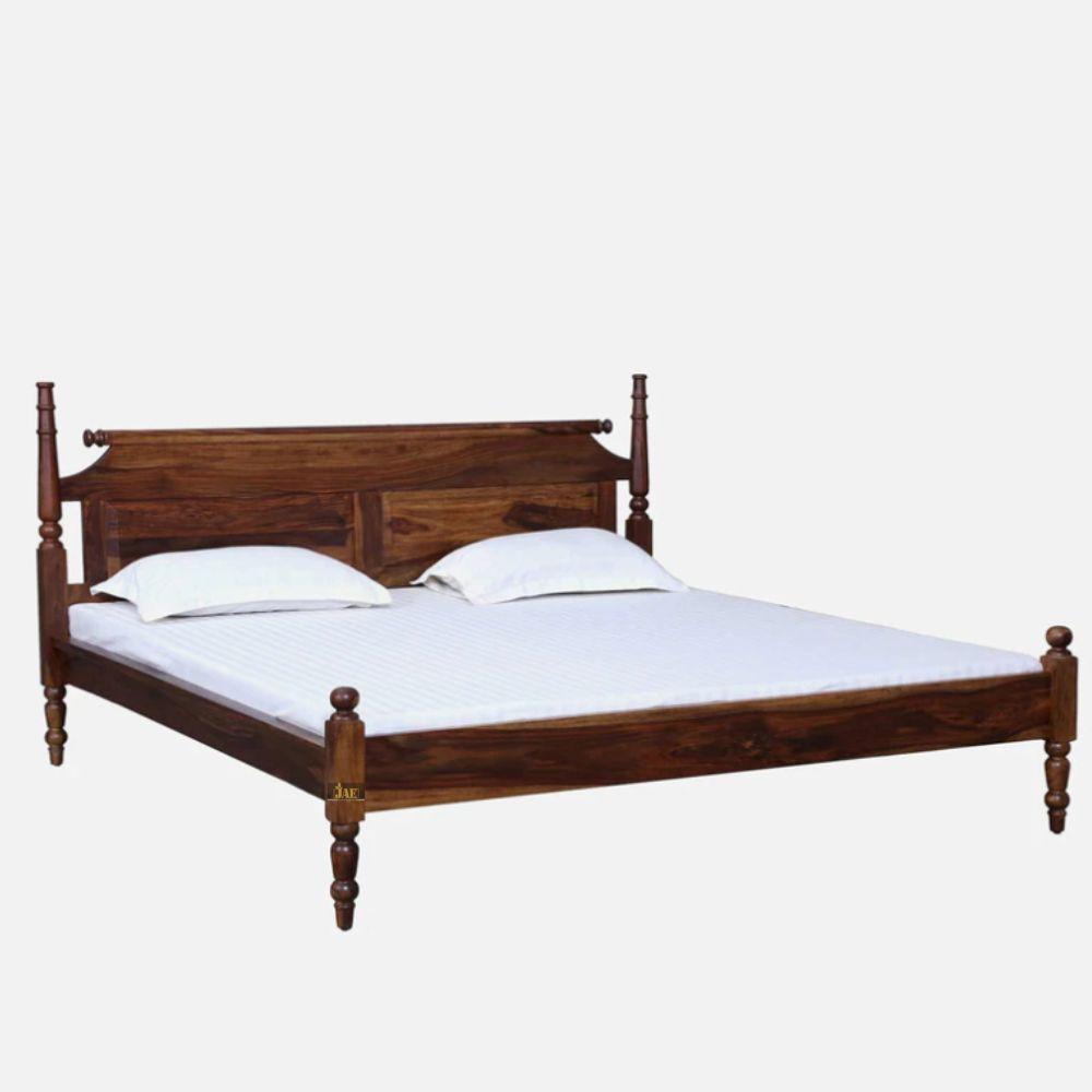 Captia Wooden Bed Without Storage | best wooden king size bed | Furnweave