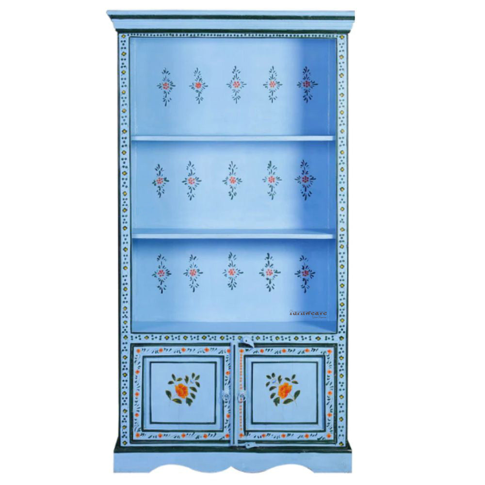 Shimoy Wooden Handpainted Book Shelf (Blue)