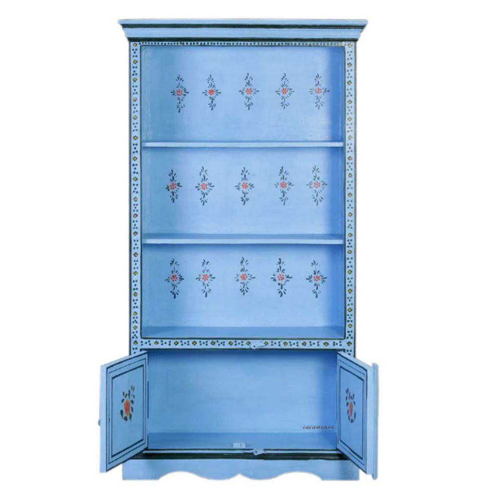 Shimoy Wooden Handpainted Book Shelf (Blue)