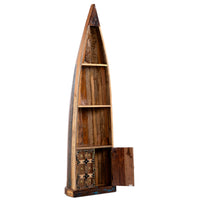 Boat Wooden Distress Book Shelf with fittings (Rustic)