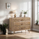 Fulera Wooden Carved Chest of Drawers (Natural)