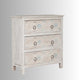 Yivya Wooden Carved Chest of Drawers (White Distress)