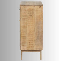 Gurea Wooden Carved Chest of Drawers (Natural)