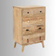 Gurea Wooden Carved Chest of Drawers (Natural)