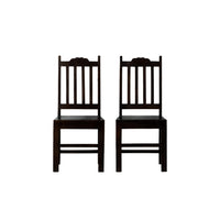 Keval Wooden Dining Chair (Walnut) Set of Two