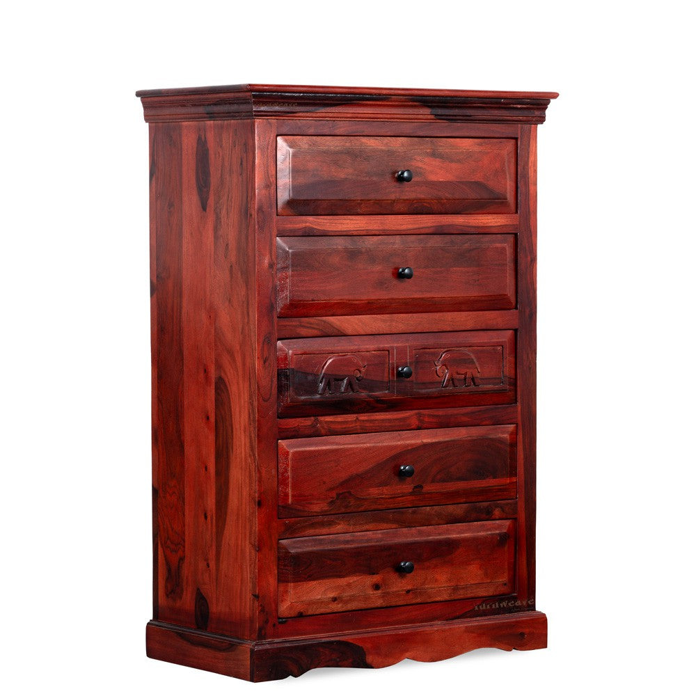 Eleph Wooden Chest of Drawers (Mahagony)