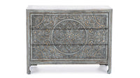 Kina Wooden Rustic Chest of Drawer (Antique Grey)